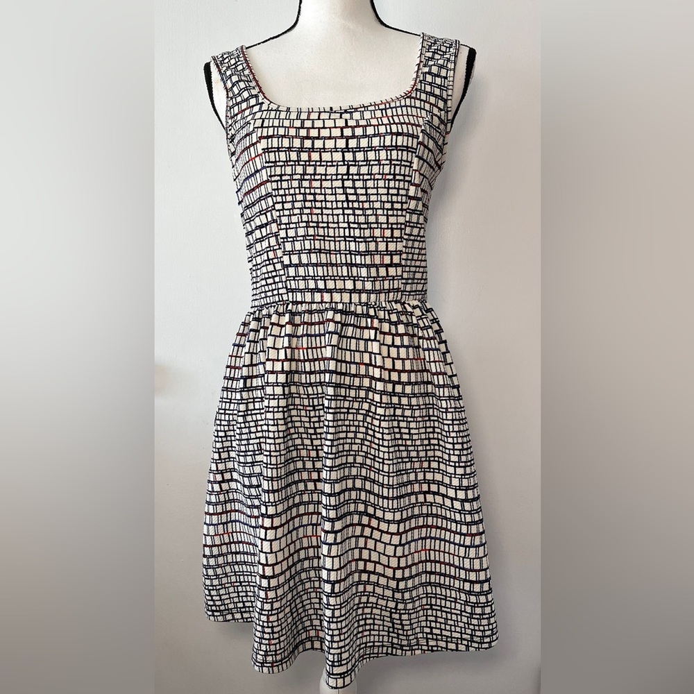 Foreign exchange sleeveless fit & flare Dress white multi L